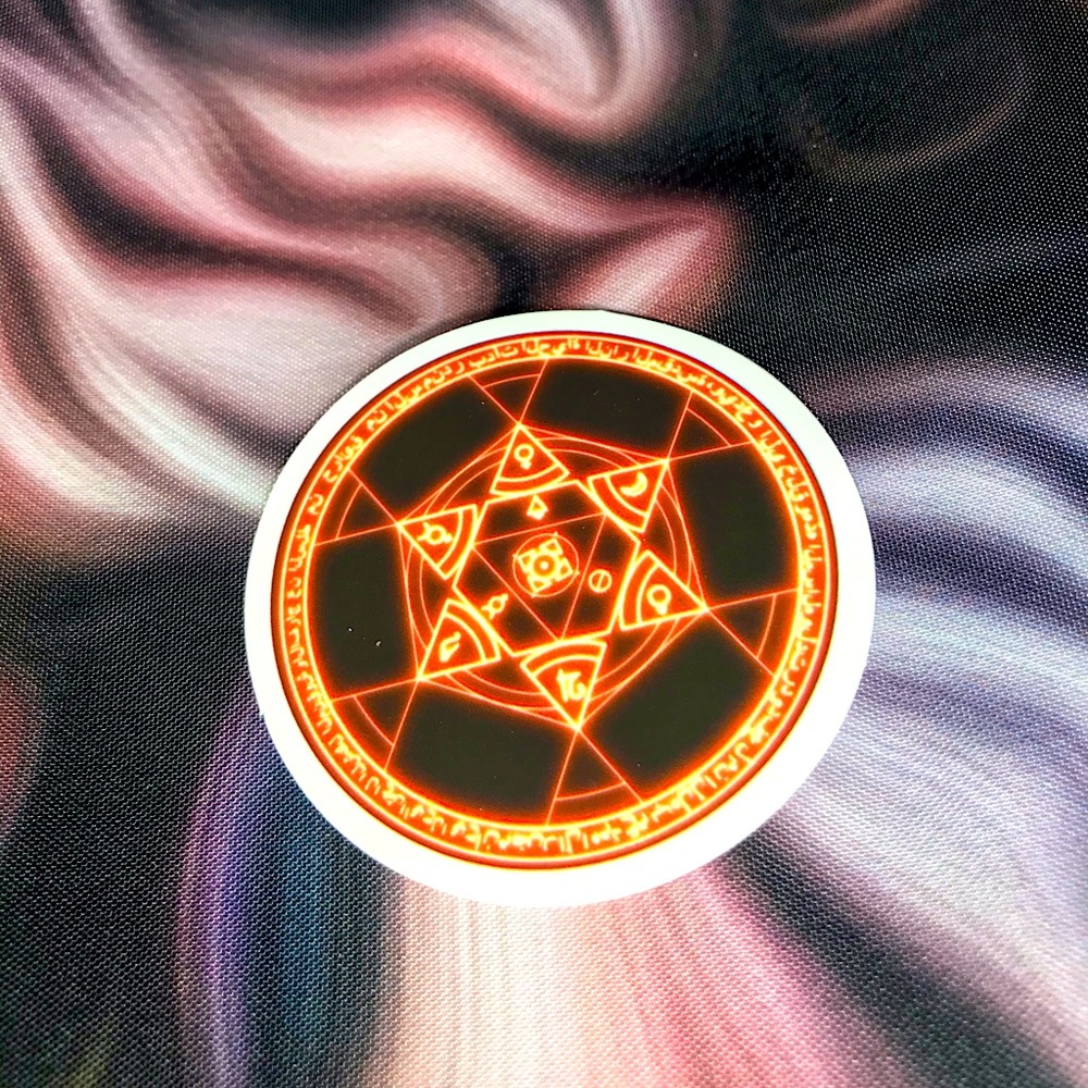 Fire Spiritual Mandala Talisman Medallion Totem Decor Sticker